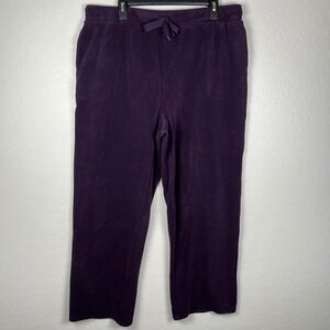 Cuddl Duds Fleecewear with Stretch Pants XL Lounge Sleep Purple Comfy‎